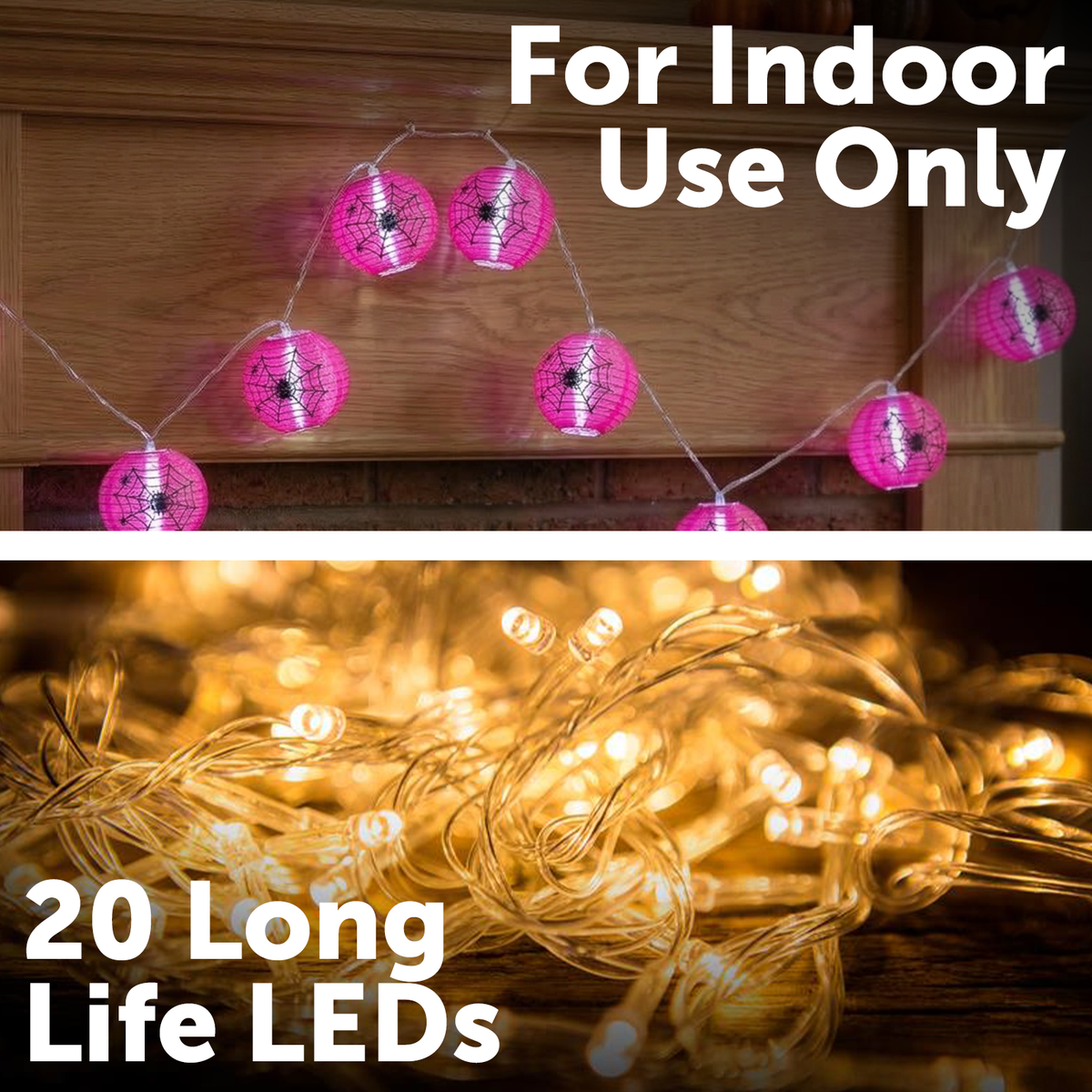 Arlec 20 Battery Operated Spiderweb Lantern Light