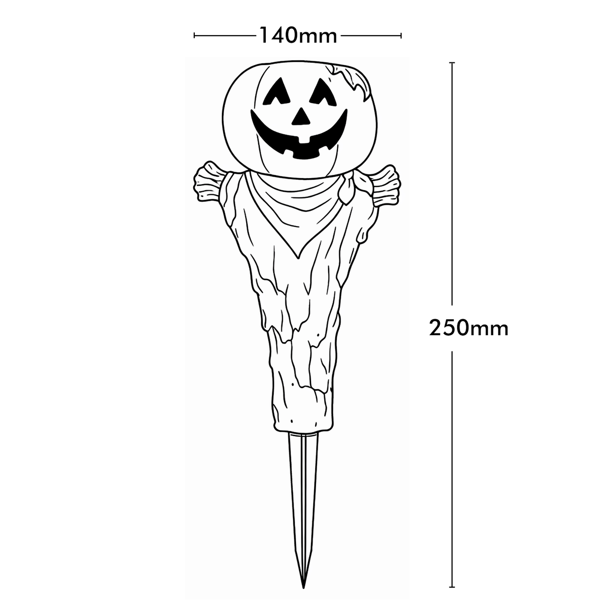 Arlec 25cm Scarecrow Solar Stake Light