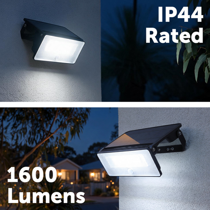 Arlec Echo Solar Linkable 16W LED Adjustable Outdoor Wall Light with PIR Sensor