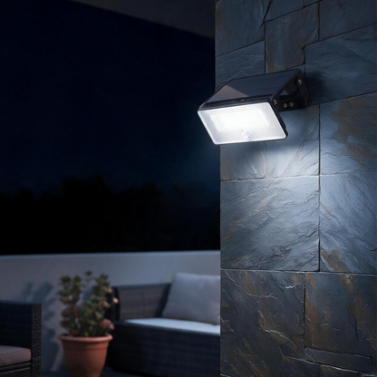 Arlec Echo Solar Linkable 16W LED Adjustable Outdoor Wall Light with PIR Sensor