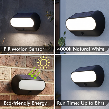 Solar Linkable Oval Wall Light