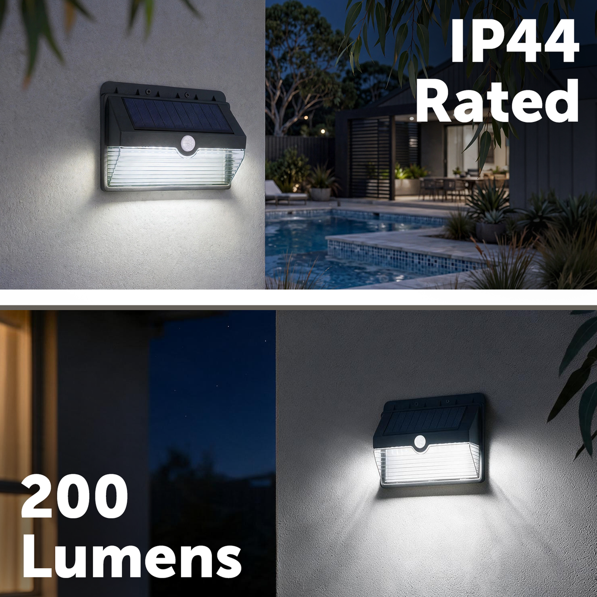 Arlec 200 Lumen LED Solar Sensor Floodlight