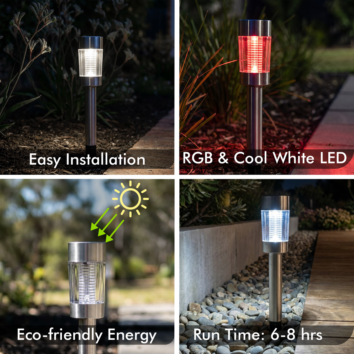 Arlec Mesa RGB or Cool White Solar Path Light