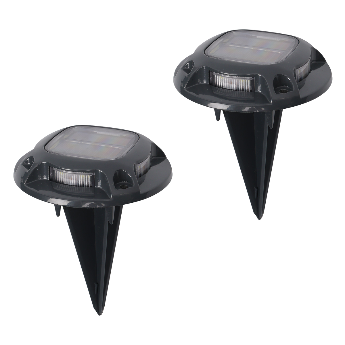 Arlec Lumina Cool White and Blue Solar Deck Light - Pack of 2