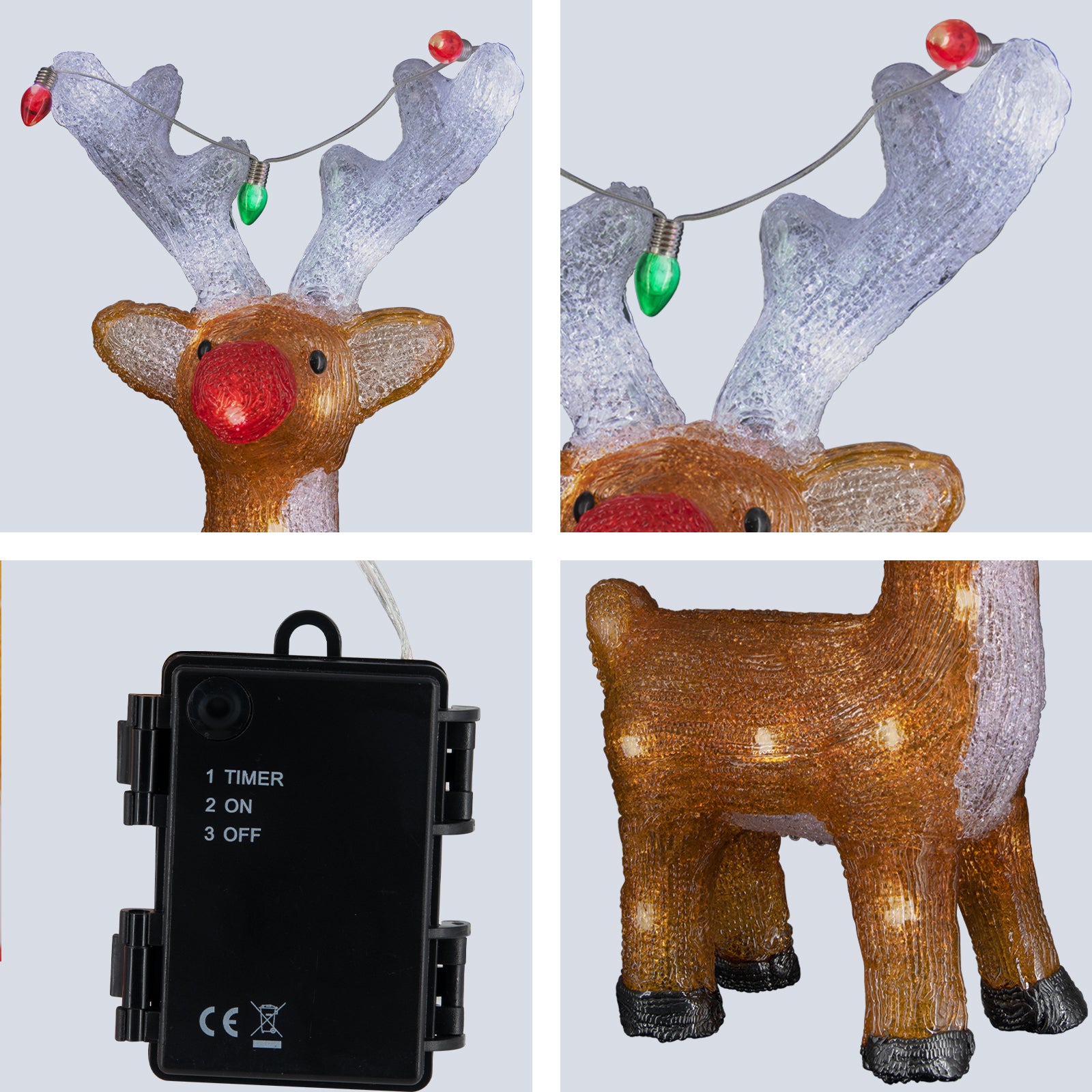 Arlec Battery Operated LED Acrylic Deer