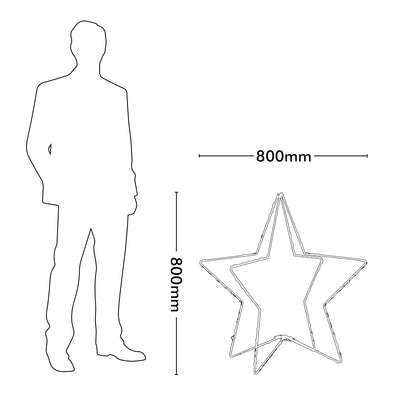 Arlec 80cm Low Voltage Christmas Star With Remote Control