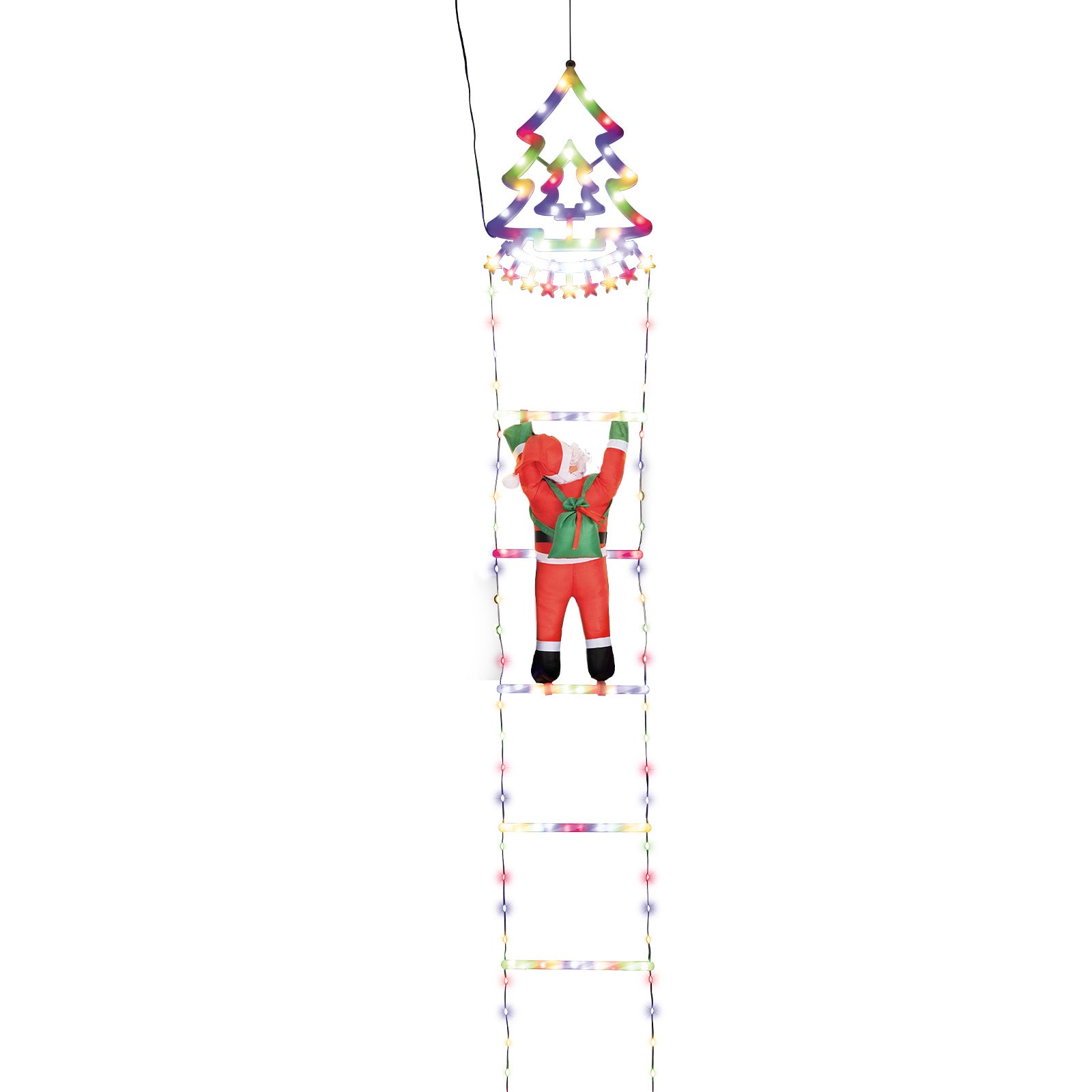 Arlec 138cm Low Voltage Christmas Tree Ladder With Santa