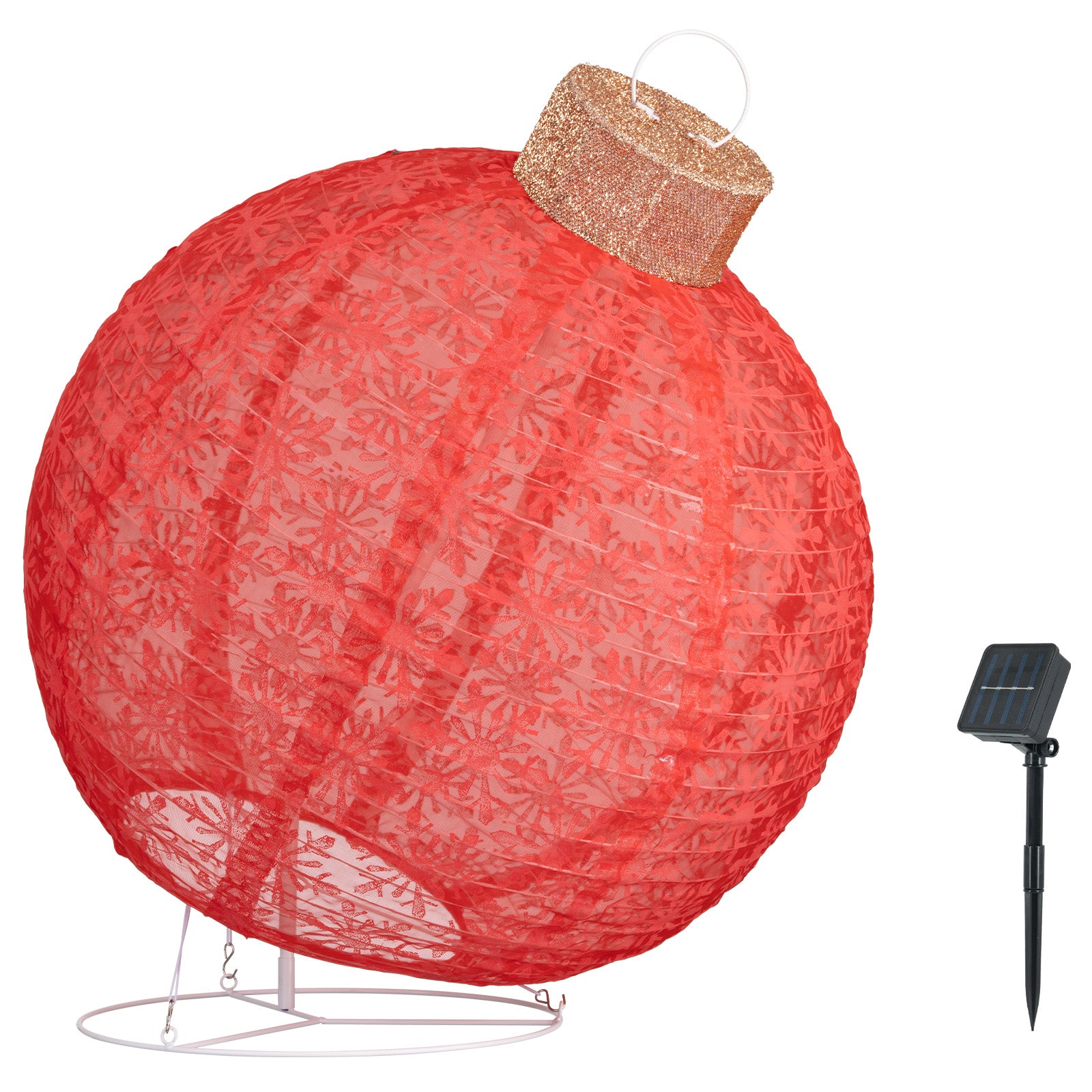 Arlec 70cm Solar Powered Foldable Tinsel Sphere