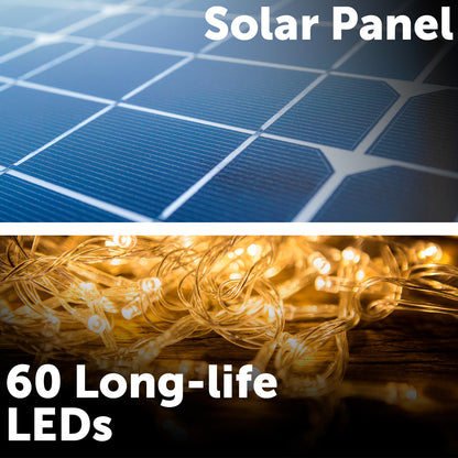 Arlec 70cm Solar Powered Foldable Tinsel Sphere