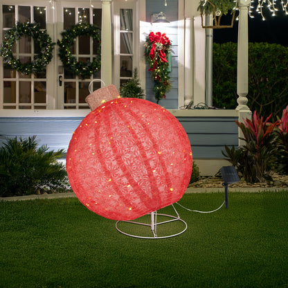 Arlec 70cm Solar Powered Foldable Tinsel Sphere