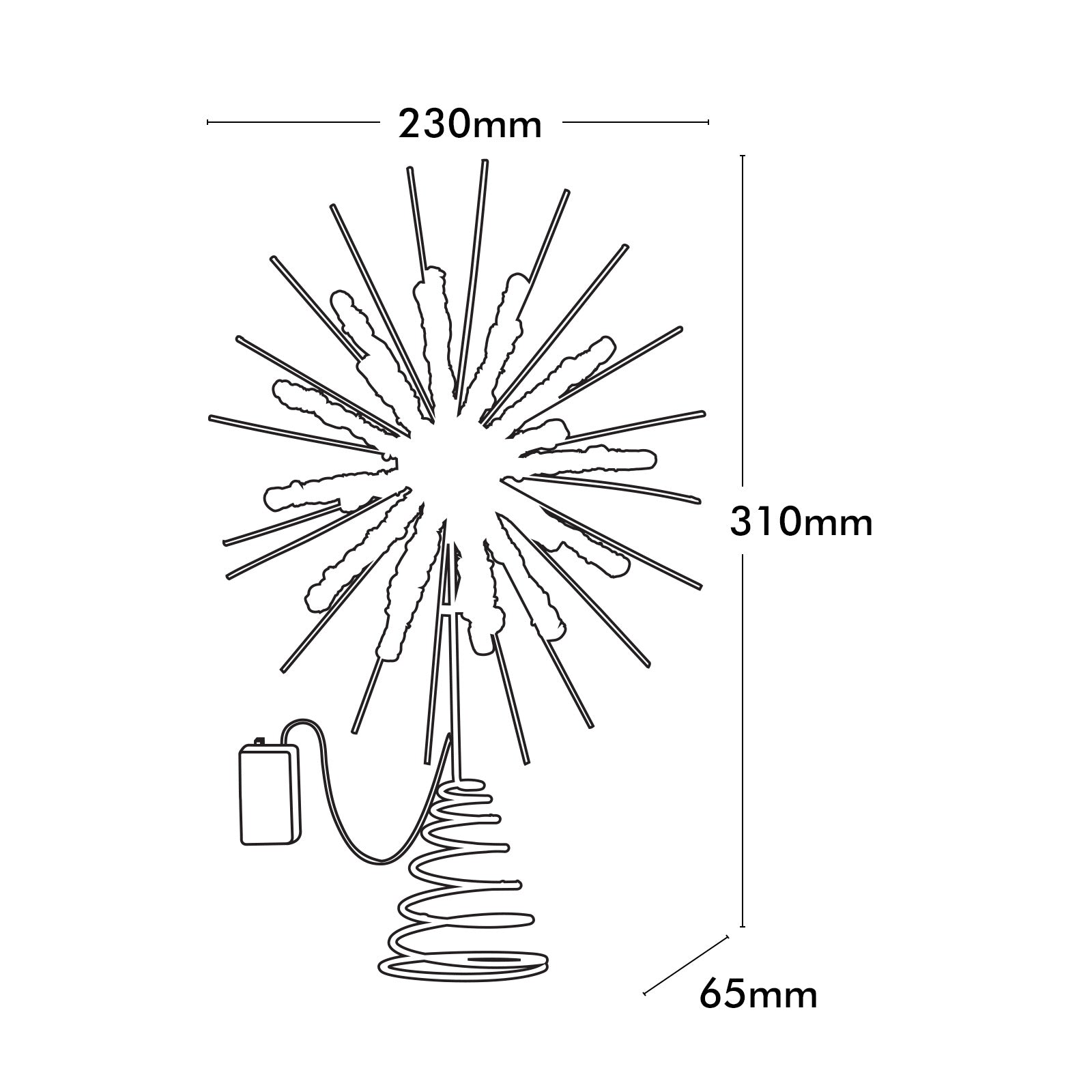 Arlec's 31cm Battery-Powered Starburst Tree Topper