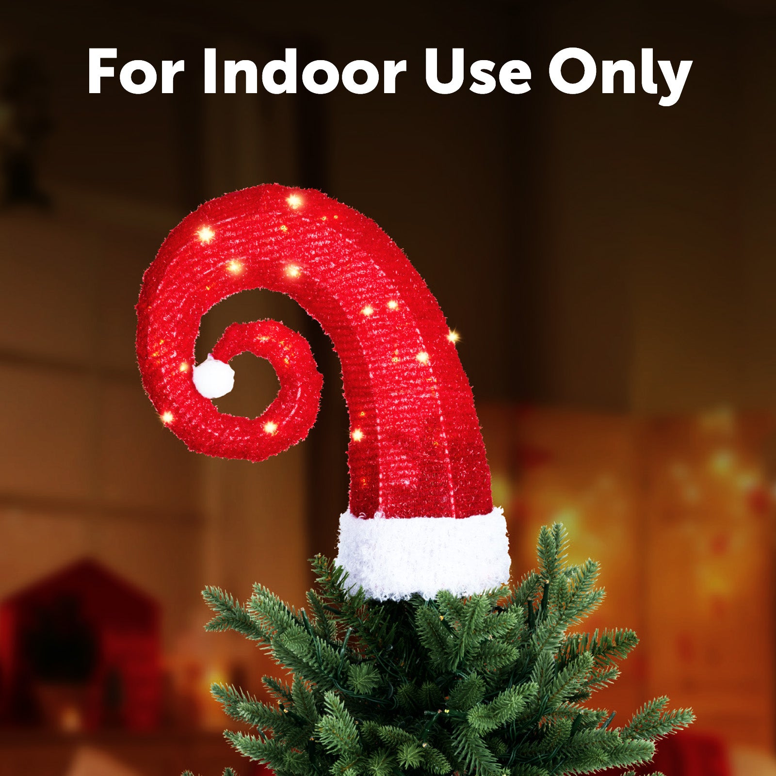 Arlec 33cm Battery Operated Santa Hat Tree Topper