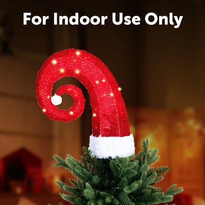 Arlec 33cm Battery Operated Santa Hat Tree Topper