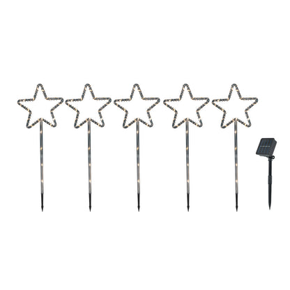 Arlec 5 Solar Powered Star Stake Lights