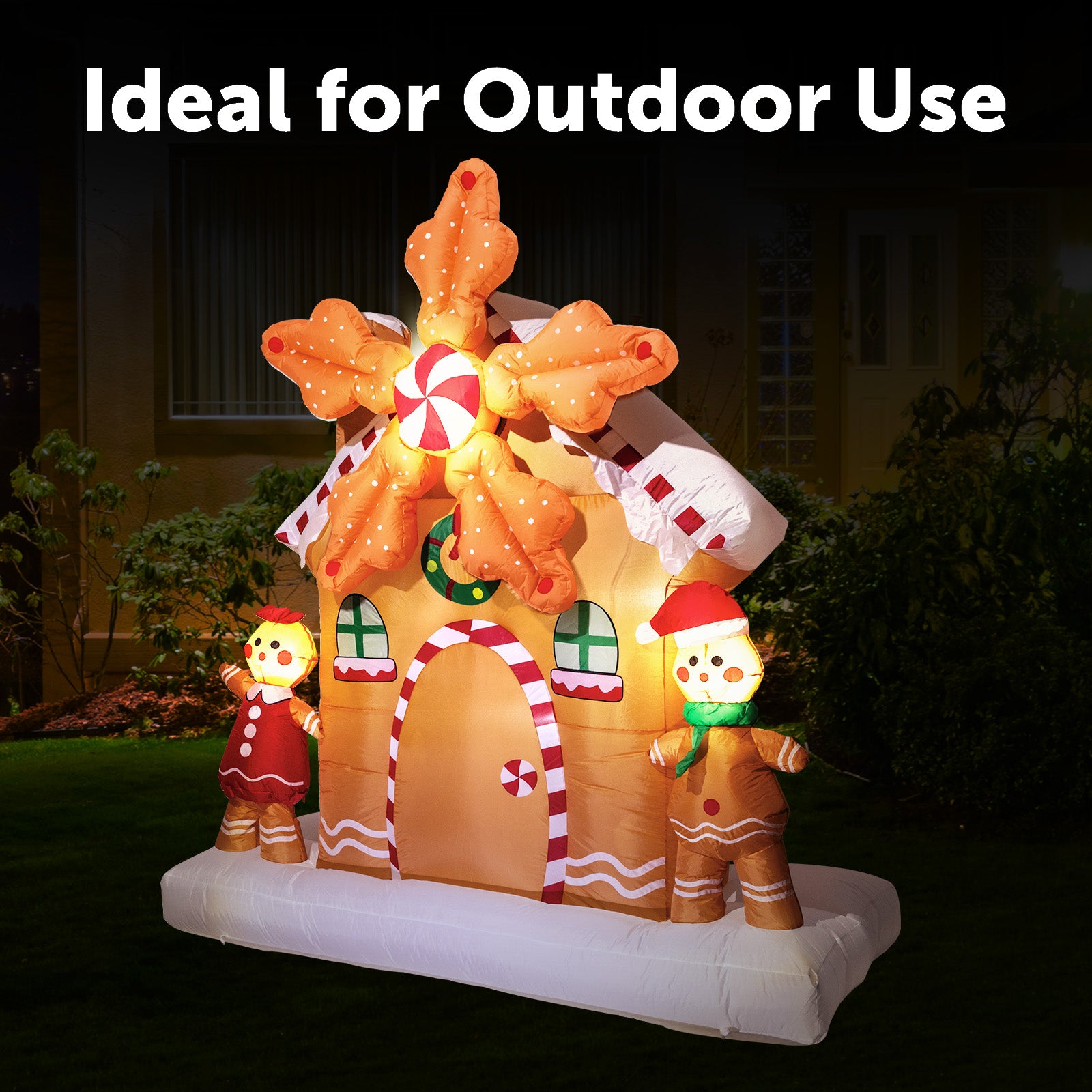 Arlec 1.8m Inflatable Rotating Gingerbread House