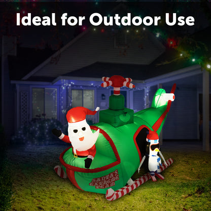 Arlec 1.67m Inflatable Rotating Santa in Helicopter