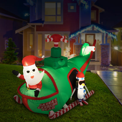 Arlec 1.67m Inflatable Rotating Santa in Helicopter