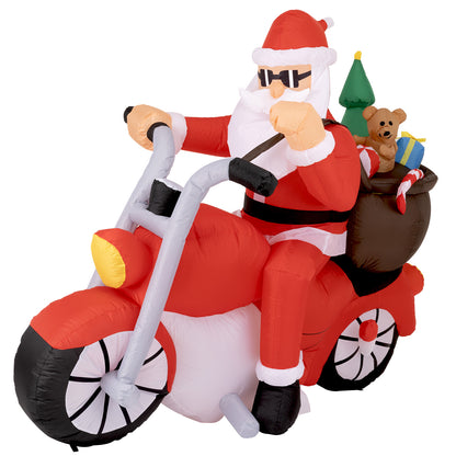 Arlec 1.5m Inflatable Santa on Motorcycle