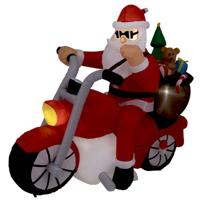 Arlec 1.5m Inflatable Santa on Motorcycle