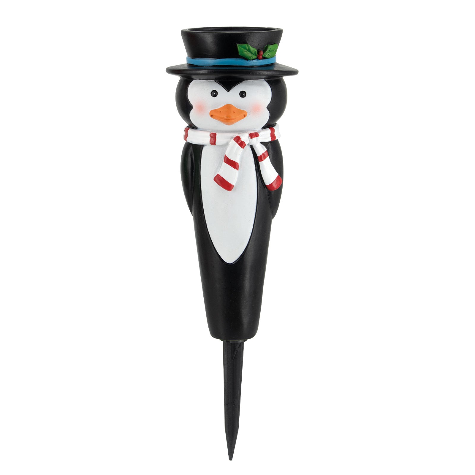Arlec 26cm Solar Poly Resin Penguin Stake Light