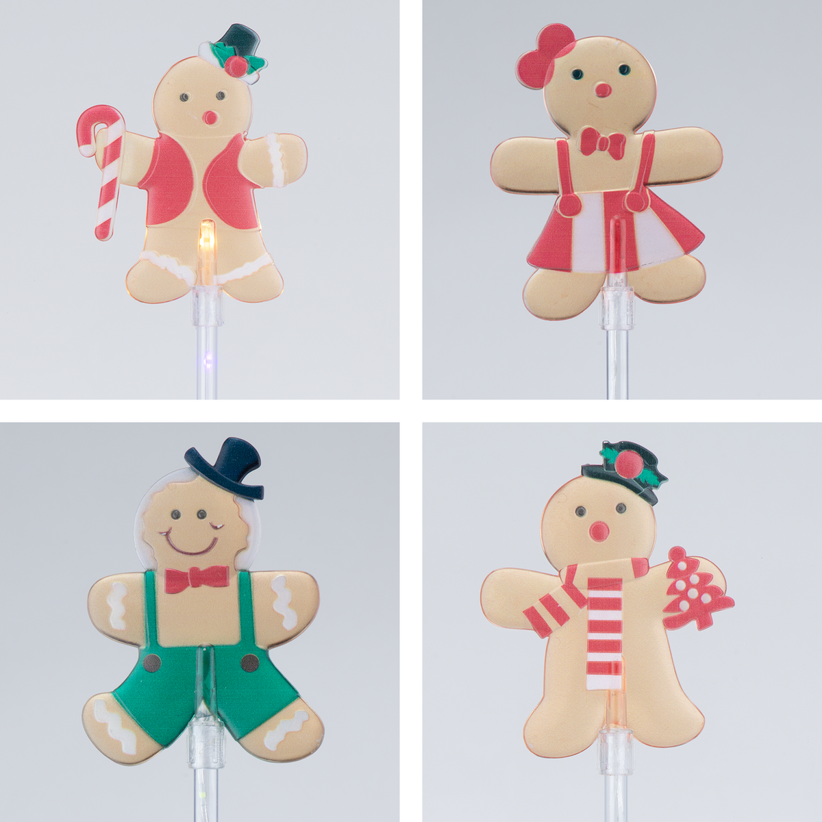 Arlec Solar Gingerbread Family Stake Light - Pack of 6