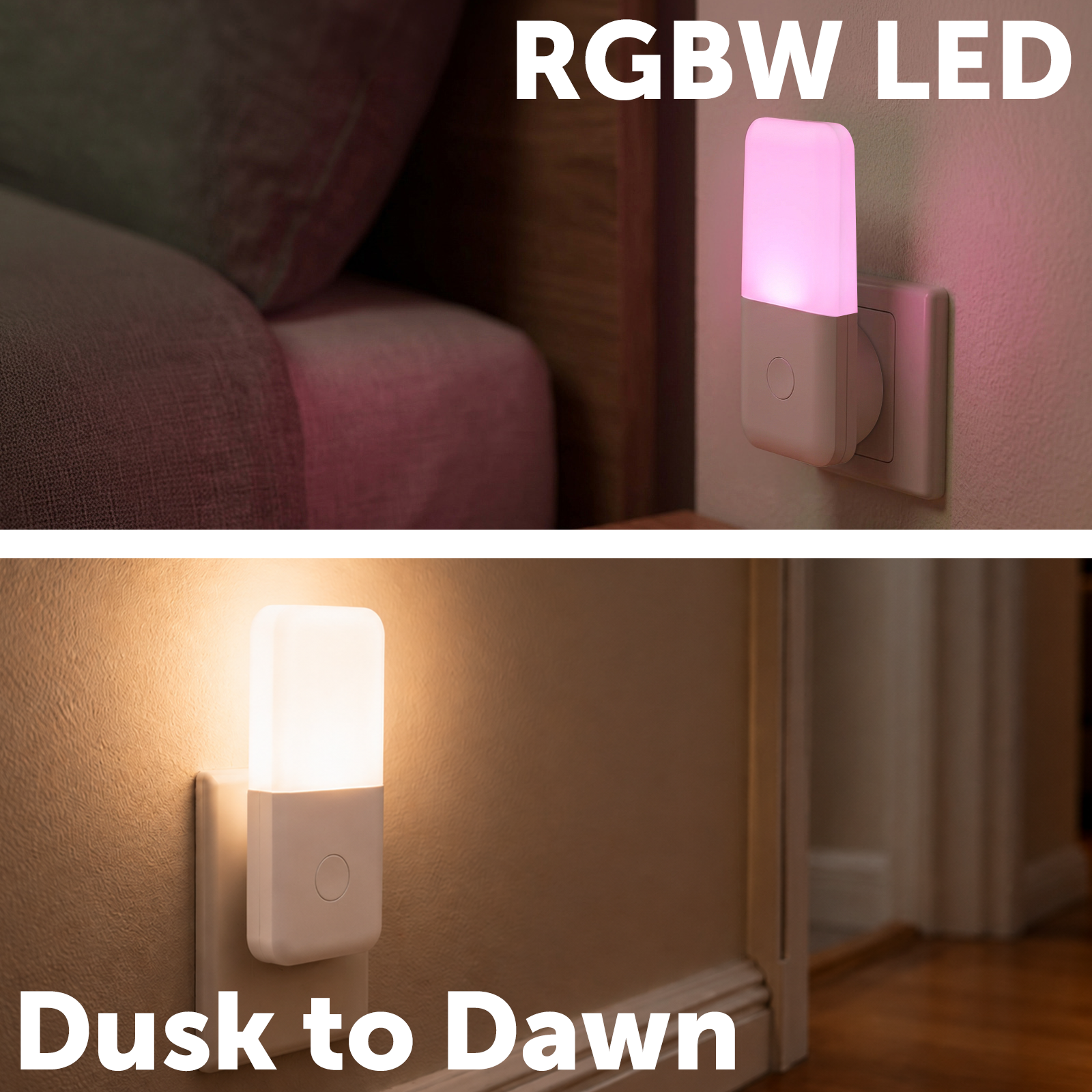 Arlec RGBW Night Light With Dusk To Dawn Sensor