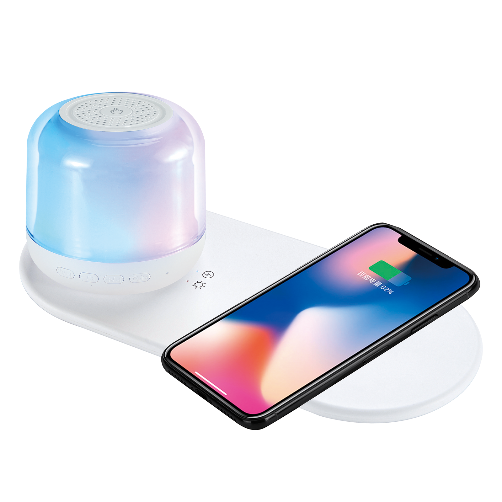 Arlec 3-In-1 Wireless Charger With Speaker & Night Light