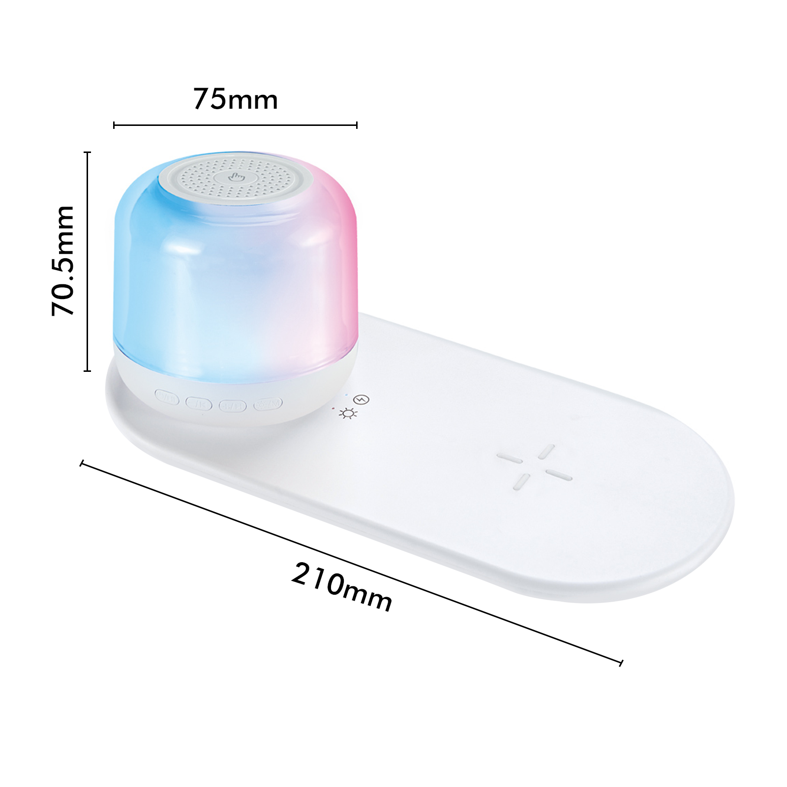 Arlec 3-In-1 Wireless Charger With Speaker & Night Light