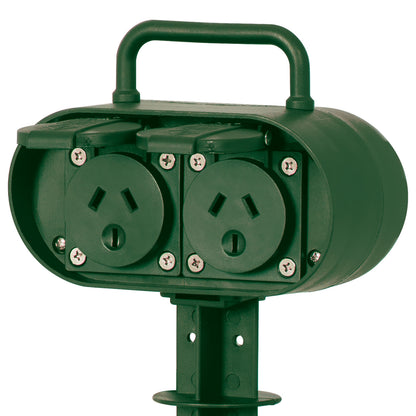 Arlec IP44 2 Outlet Outdoor Power Garden Stake