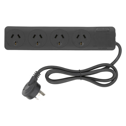 Arlec Black 4 Outlet Powerboard