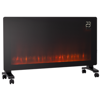Arlec 2400W Smart Grid Connect Glass Panel Heater With Flame Effect