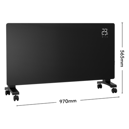 Arlec 2400W Smart Grid Connect Glass Panel Heater With Flame Effect