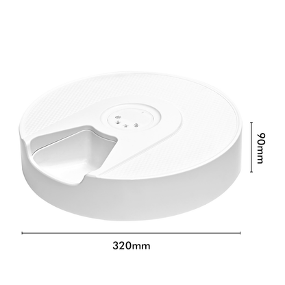 Arlec White Automatic Pet Feeder for Wet & Dry Food