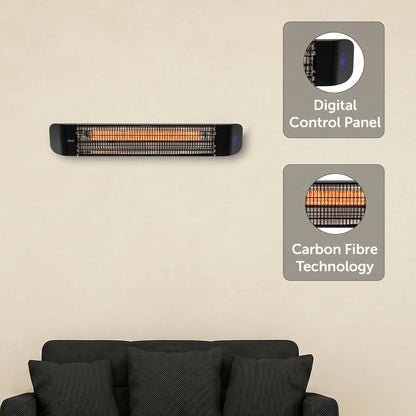 Arlec 2400W Black Smart Grid Connect Infrared Strip Heater