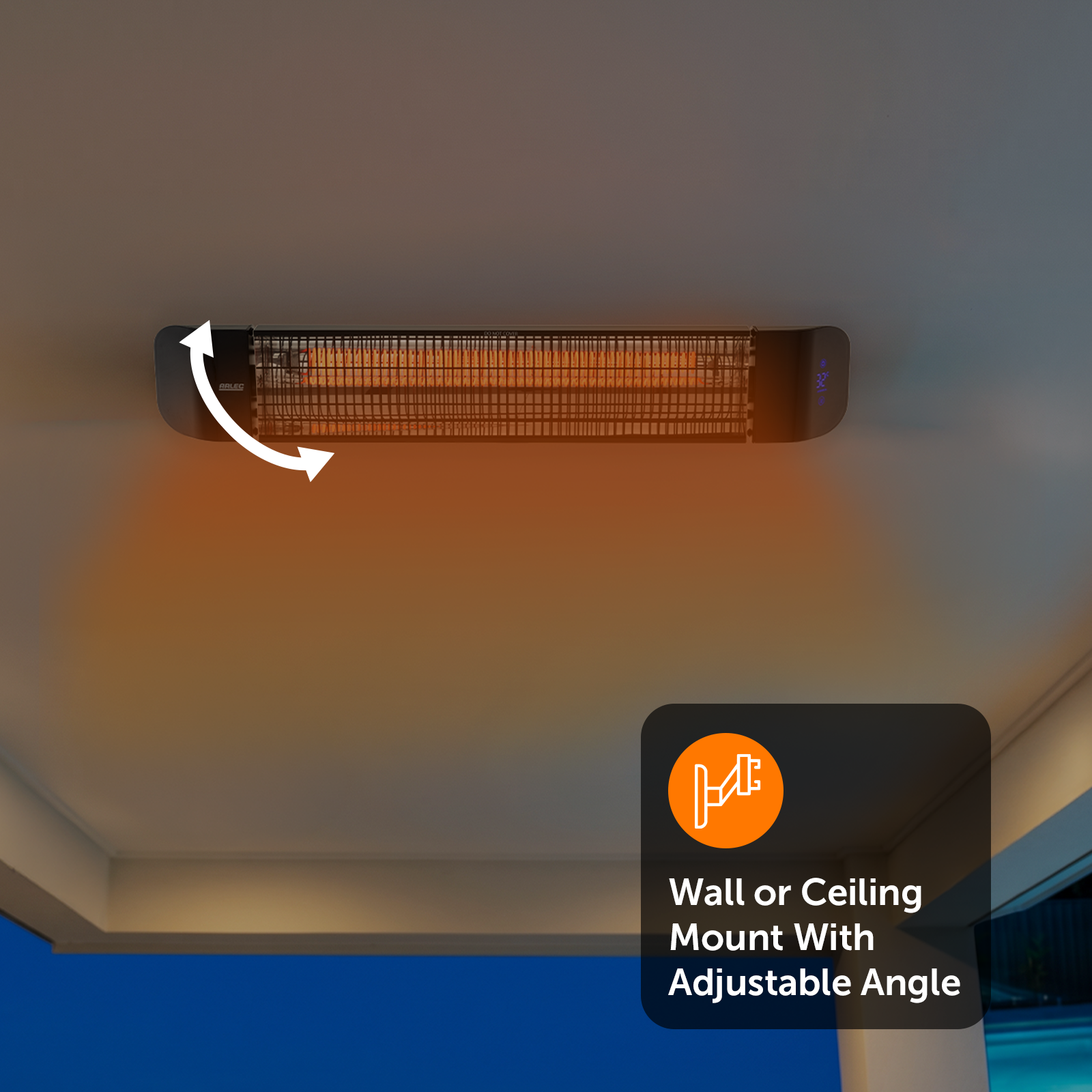 Arlec 2400W Black Instant Infrared Heater