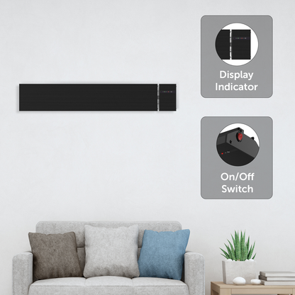 Arlec 2400W Black Smart Grid Connect Alfresco Strip Heater
