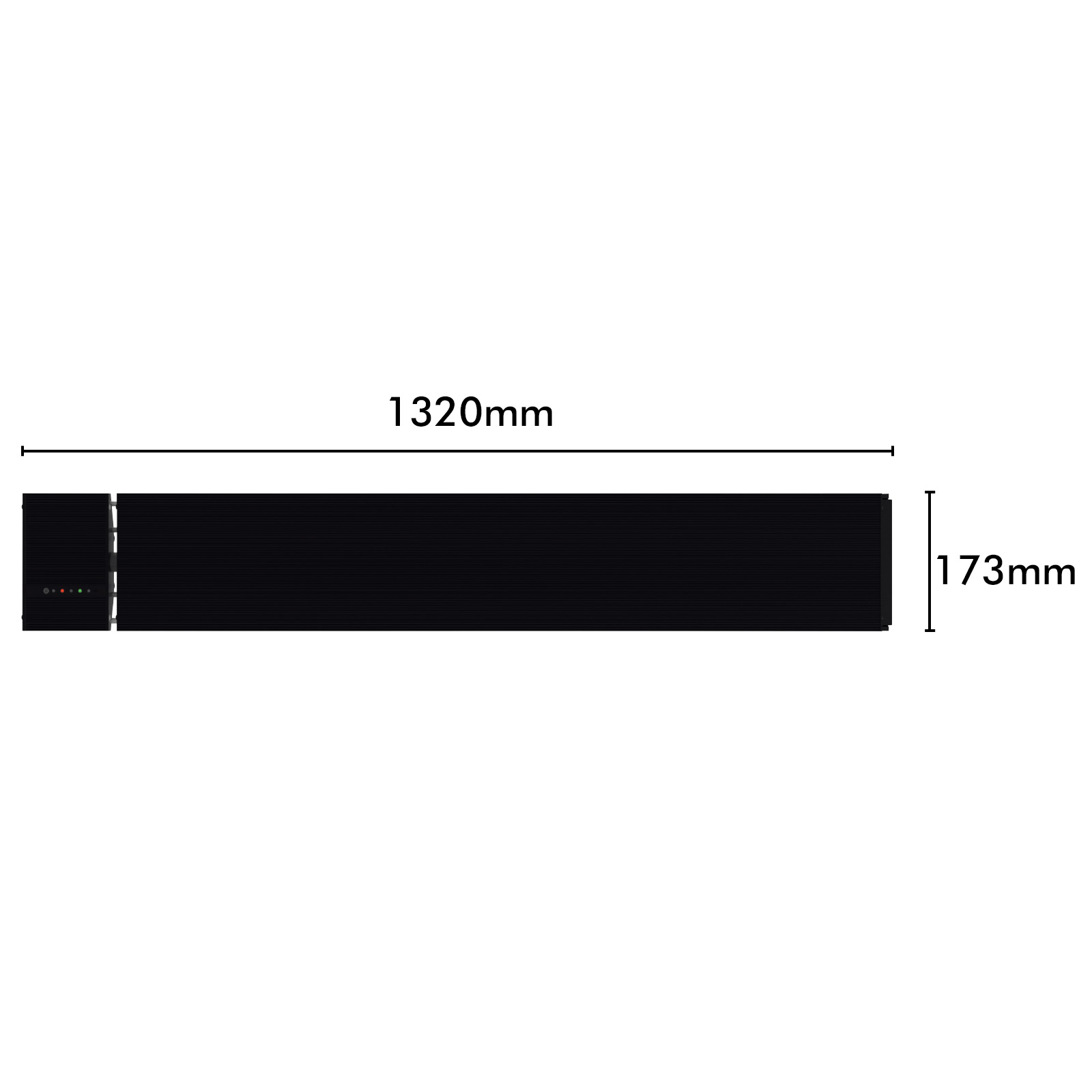 Arlec 2400W Black Smart Grid Connect Alfresco Strip Heater