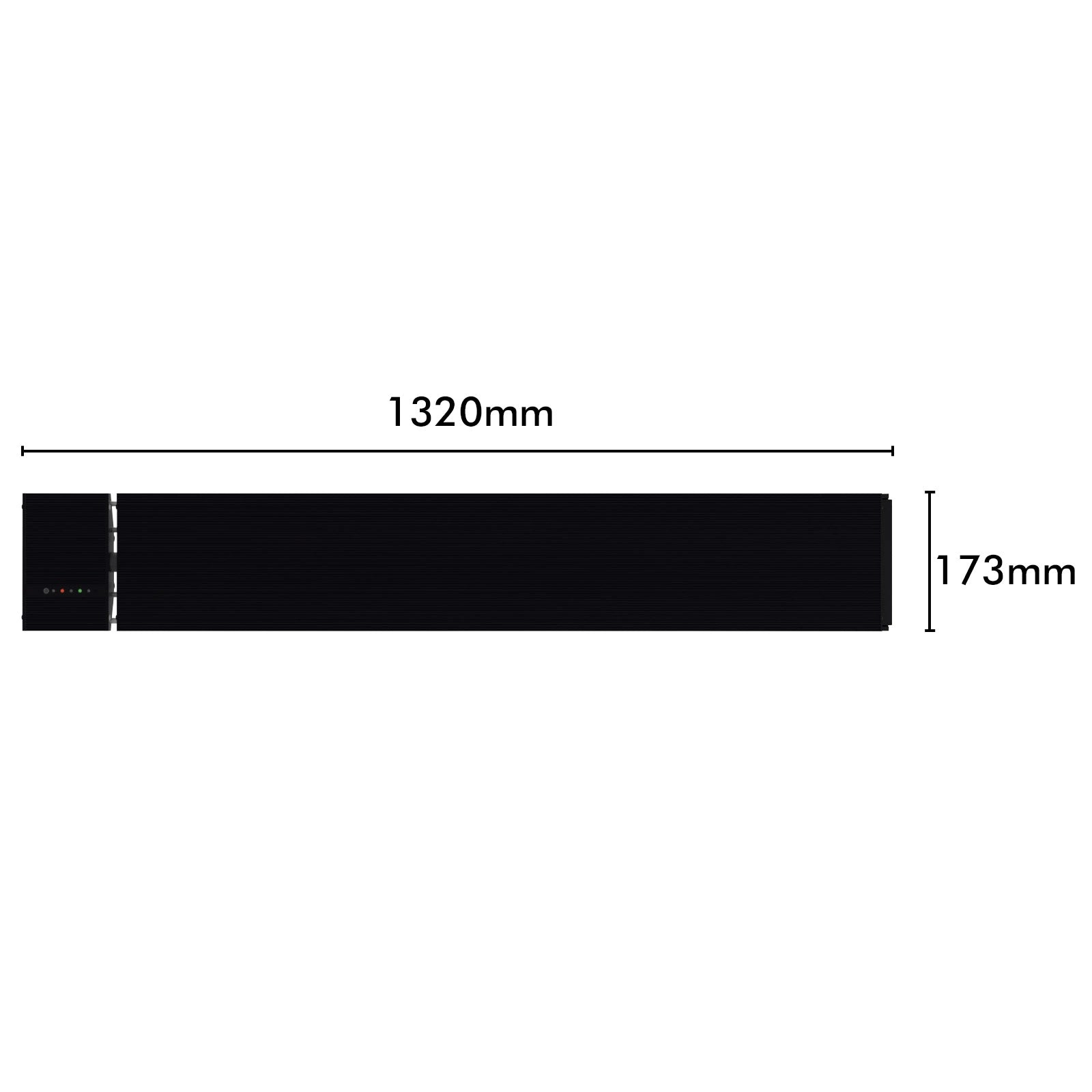 Arlec 2400W Black Smart Grid Connect Alfresco Strip Heater