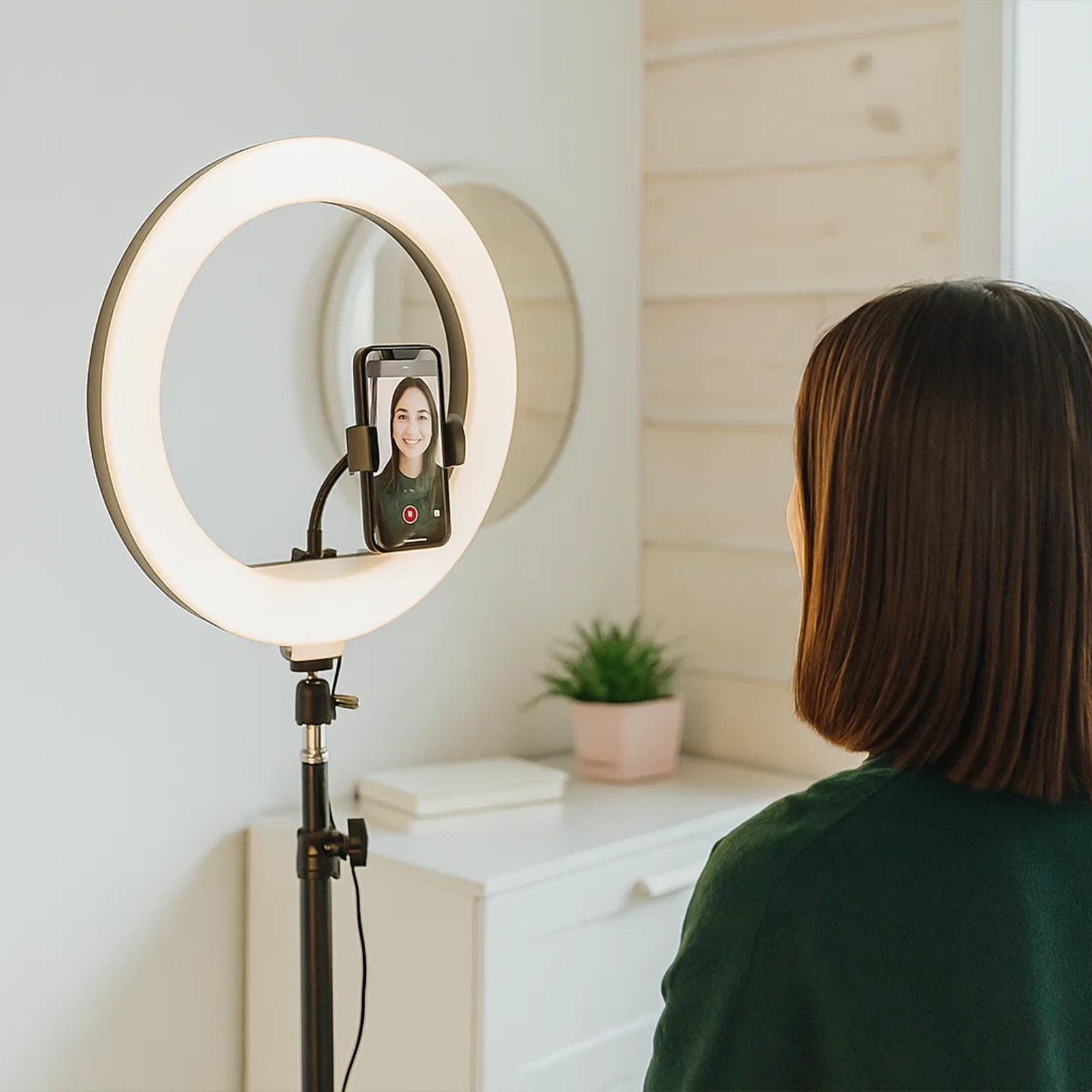 Arlec Black 26cm CCT Ring Light