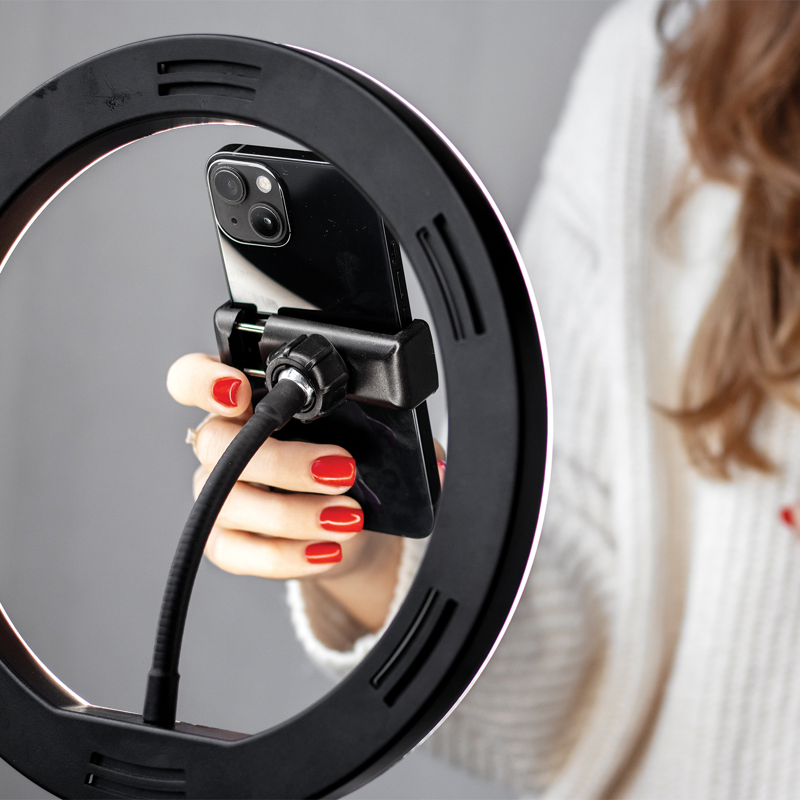 Arlec Black 26cm CCT Ring Light