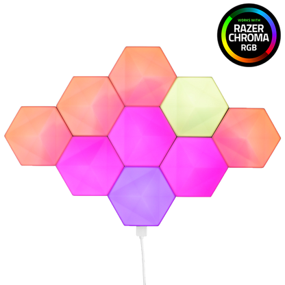 Arlec Grid Connect Smart Modular Hexagon Lights 9pk with Razer Chroma