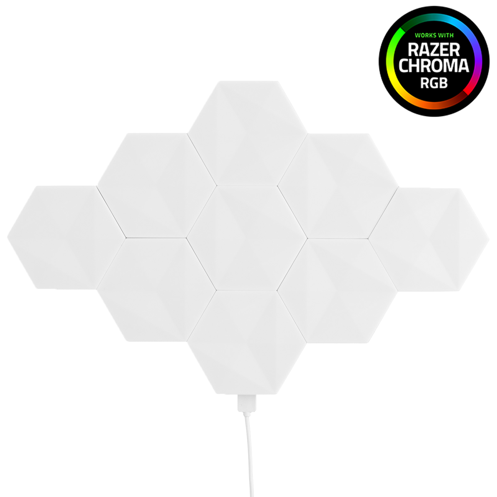 Arlec Grid Connect Smart Modular Hexagon Lights 9pk with Razer Chroma