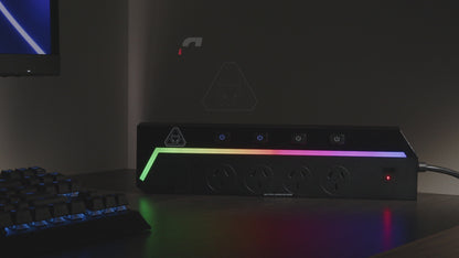 Arlec AGS Gaming 4 Outlet Individually Switched Premium Surge Powerboard