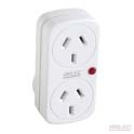  Surge protected double adaptor
