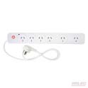  Surge & data protected 6 outlet power board
