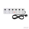  6 outlet switched surge power board